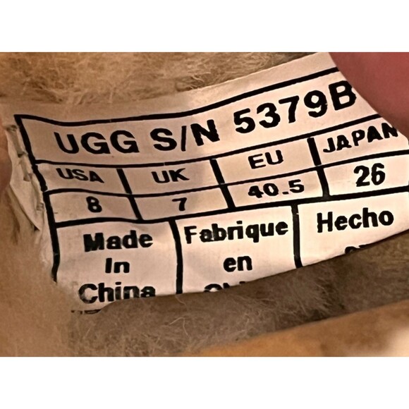 UGG Pure Ascot Mens Pebble Black Leather Sheepskin Slipper Size 8 US New in Box main image 13